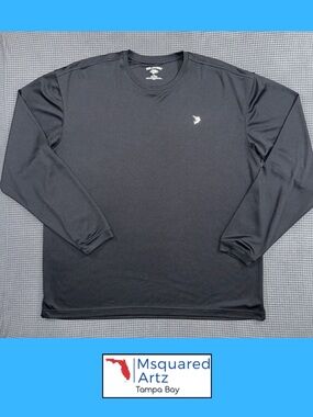 Reel Legends Black Long Sleeve Performance Shirt XL Lightweight Fishing